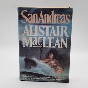 Alistair MacLean San Andreas Hardcover Signed Inscribed Naval Thriller Good